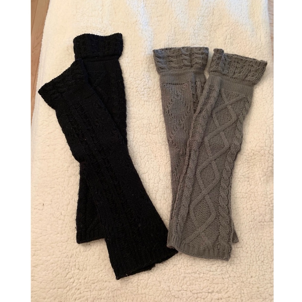 2 sets of leg warmers